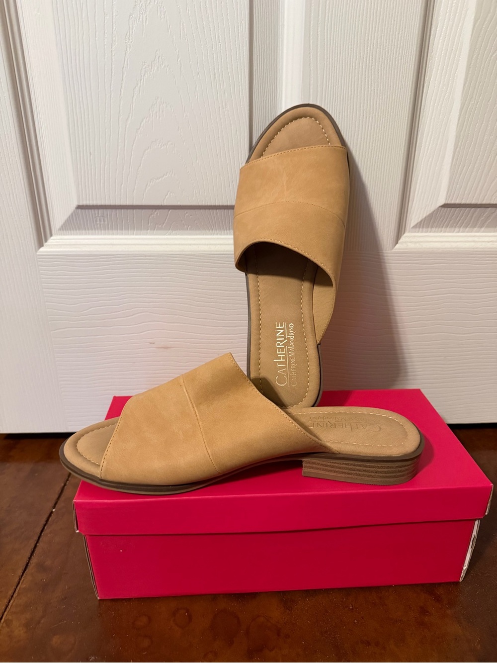 Catherine Malabar Tan Slide Mules Size 10